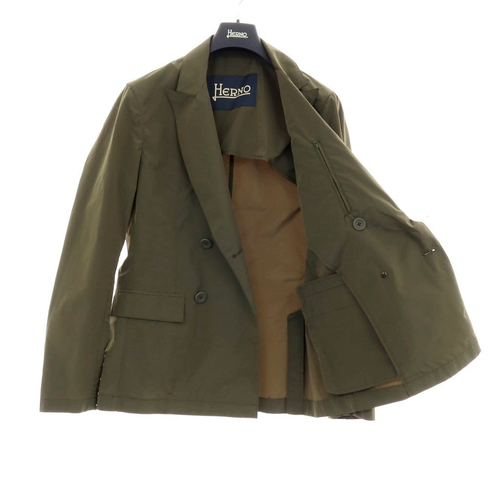 【新品】ヘルノ Herno ポリエステル ダブル6B カジュアルジャケット オリーブ【サイズ48】【 状態ランクN 】【 メンズ 】