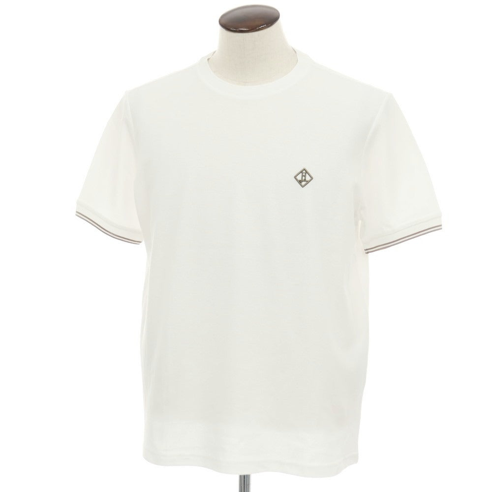 【新品】ヘルノ Herno コットン 鹿の子 クルーネック 半袖Ｔシャツ ホワイト【サイズ52】【 状態ランクN 】【 メンズ 】