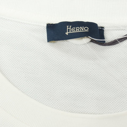 【新品】ヘルノ Herno コットン 鹿の子 クルーネック 半袖Ｔシャツ ホワイト【サイズ54】【 状態ランクN 】【 メンズ 】