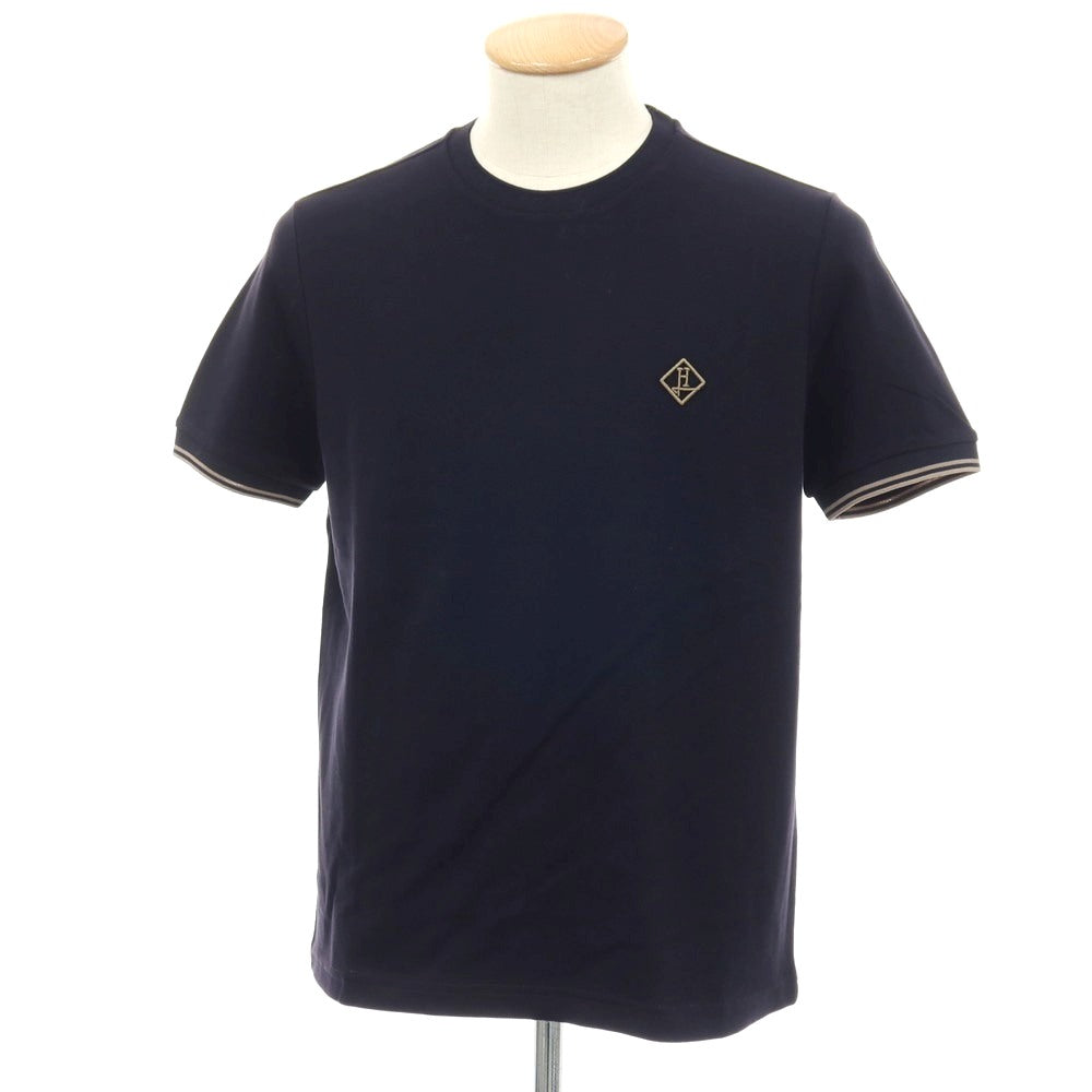 【新品】ヘルノ Herno コットン 鹿の子 クルーネック 半袖Ｔシャツ ダークネイビー【サイズ44】【 状態ランクN 】【 メンズ 】