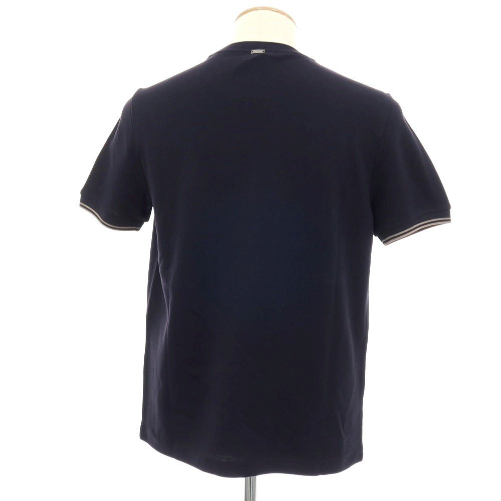 【新品】ヘルノ Herno コットン 鹿の子 クルーネック 半袖Ｔシャツ ダークネイビー【サイズ44】【 状態ランクN 】【 メンズ 】