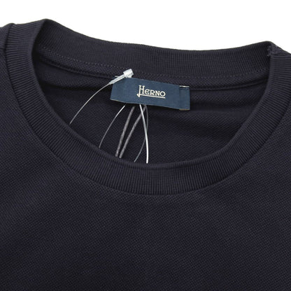 【新品】ヘルノ Herno コットン 鹿の子 クルーネック 半袖Ｔシャツ ダークネイビー【サイズ56】【 状態ランクN 】【 メンズ 】
