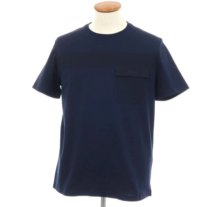 【新品】ヘルノ Herno コットンポリウレタン クルーネック 半袖ポケットTシャツ ネイビー【サイズ46】【 状態ランクN 】【 メンズ 】