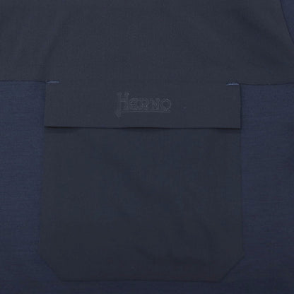 【新品】ヘルノ Herno コットンポリウレタン クルーネック 半袖ポケットTシャツ ネイビー【サイズ46】【 状態ランクN 】【 メンズ 】