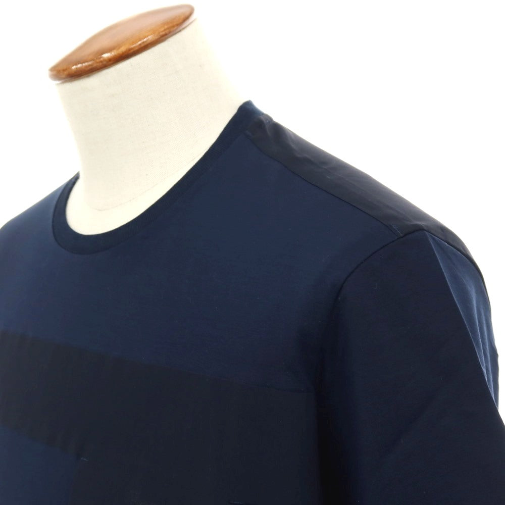 【新品】ヘルノ Herno コットンポリウレタン クルーネック 半袖ポケットTシャツ ネイビー【サイズ46】【 状態ランクN 】【 メンズ 】