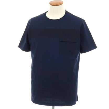 【新品】ヘルノ Herno コットンポリウレタン クルーネック 半袖ポケットTシャツ ネイビー【サイズ48】【 状態ランクN 】【 メンズ 】