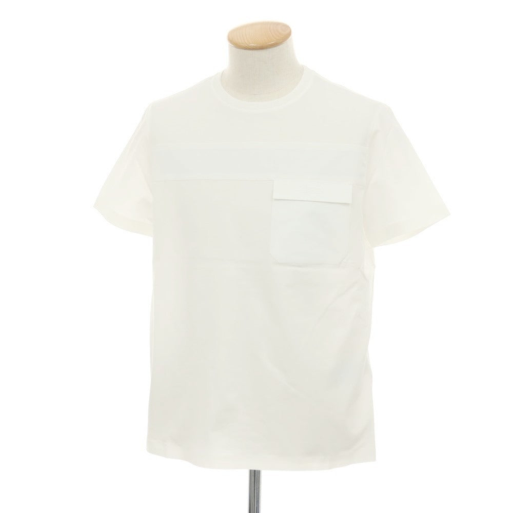 【新品】ヘルノ Herno コットンポリウレタン クルーネック 半袖ポケットTシャツ ホワイト【サイズ44】【 状態ランクN 】【 メンズ 】