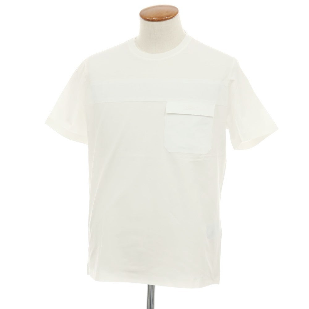 【新品】ヘルノ Herno コットンポリウレタン クルーネック 半袖ポケットTシャツ ホワイト【サイズ46】【 状態ランクN 】【 メンズ 】