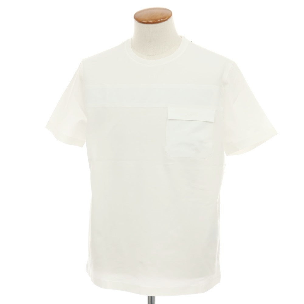【新品】ヘルノ Herno コットンポリウレタン クルーネック 半袖ポケットTシャツ ホワイト【サイズ48】【 状態ランクN 】【 メンズ 】