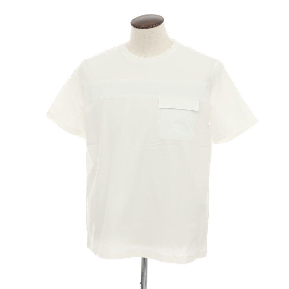 【新品】ヘルノ Herno コットンポリウレタン クルーネック 半袖ポケットTシャツ ホワイト【サイズ52】【 状態ランクN 】【 メンズ 】