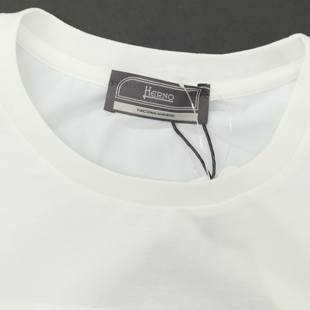 【新品】ヘルノ Herno コットンポリウレタン クルーネック 半袖ポケットTシャツ ホワイト【サイズ52】【 状態ランクN 】【 メンズ 】