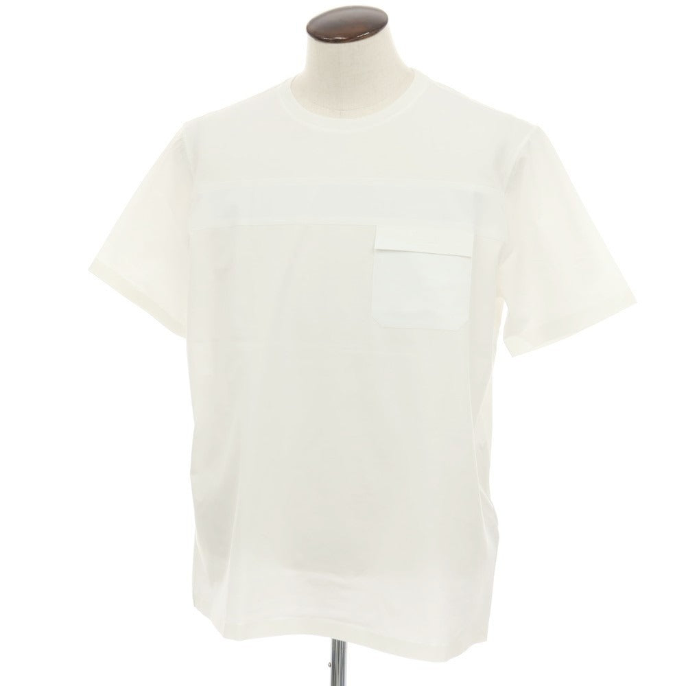 【新品】ヘルノ Herno コットンポリウレタン クルーネック 半袖ポケットTシャツ ホワイト【サイズ54】【 状態ランクN 】【 メンズ 】