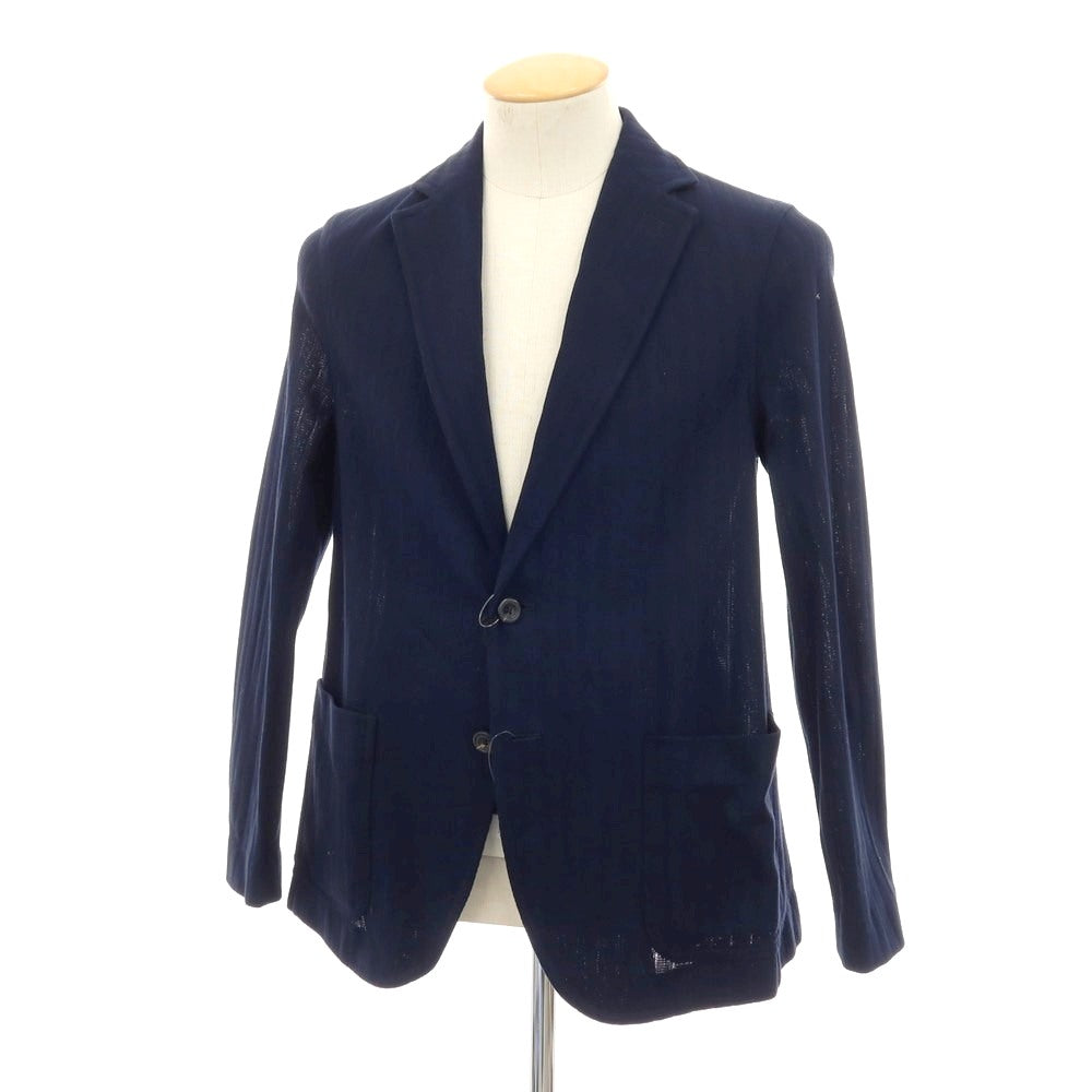 【新品】チルコロ1901 CIRCOLO 1901 コットン ドビー調 ストライプ 2B カジュアルジャケット ネイビー【サイズ44】【 状態ランクN 】【 メンズ 】
