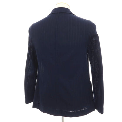 【新品】チルコロ1901 CIRCOLO 1901 コットン ドビー調 ストライプ 2B カジュアルジャケット ネイビー【サイズ44】【 状態ランクN 】【 メンズ 】