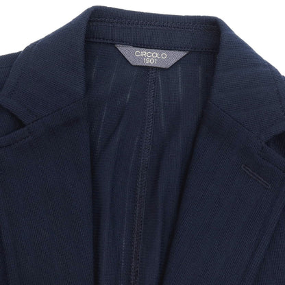 【新品】チルコロ1901 CIRCOLO 1901 コットン ドビー調 ストライプ 2B カジュアルジャケット ネイビー【サイズ44】【 状態ランクN 】【 メンズ 】