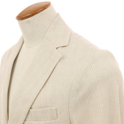 【新品】チルコロ1901 CIRCOLO 1901 コットン ジャージー ストライプ プリント 2B カジュアルジャケット ベージュ【サイズ48】【 状態ランクN 】【 メンズ 】