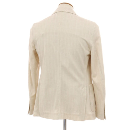 【新品】チルコロ1901 CIRCOLO 1901 コットン ジャージー ストライプ プリント 2B カジュアルジャケット ベージュ【サイズ48】【 状態ランクN 】【 メンズ 】