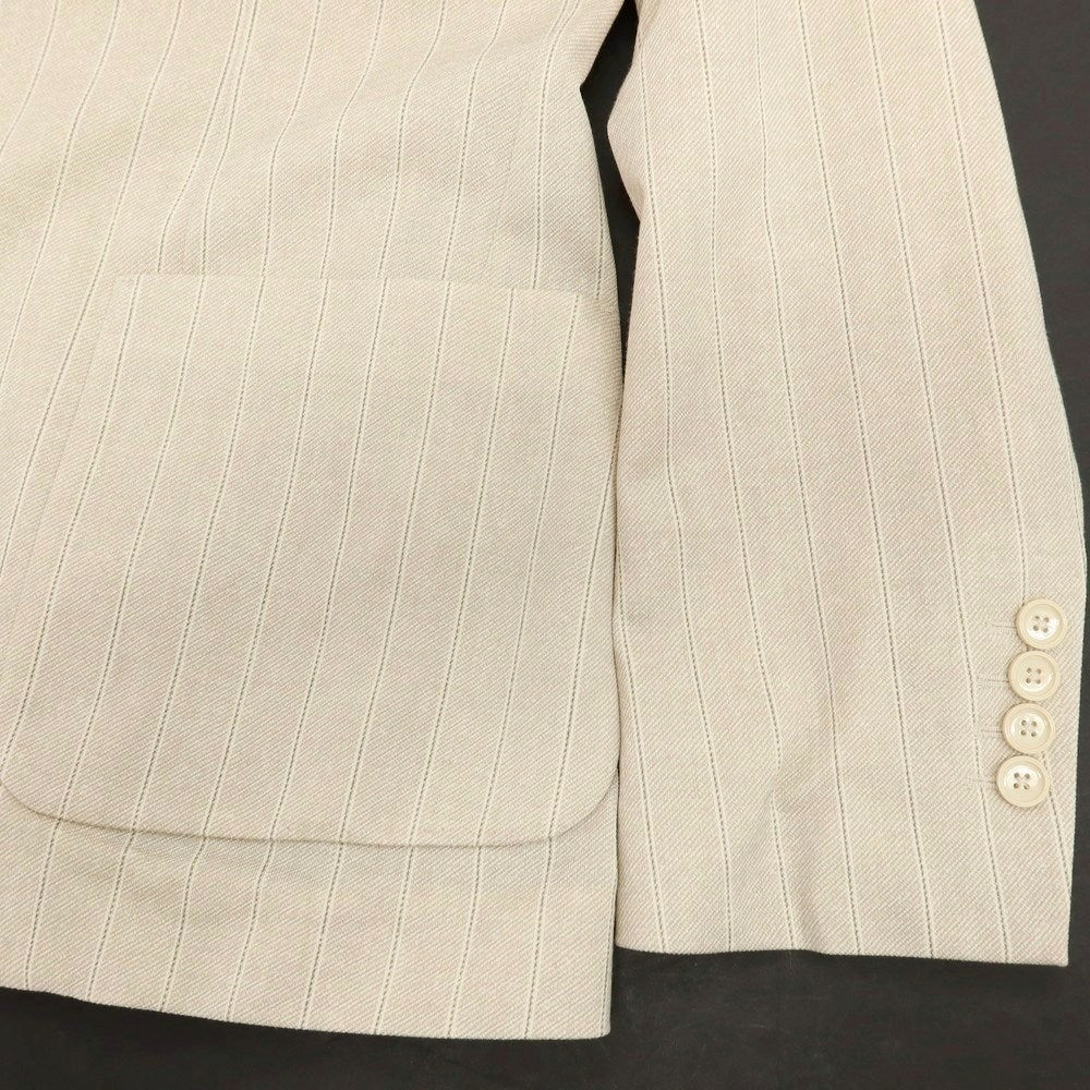 【新品】チルコロ1901 CIRCOLO 1901 コットン ジャージー ストライプ プリント 2B カジュアルジャケット ベージュ【サイズ48】【 状態ランクN 】【 メンズ 】