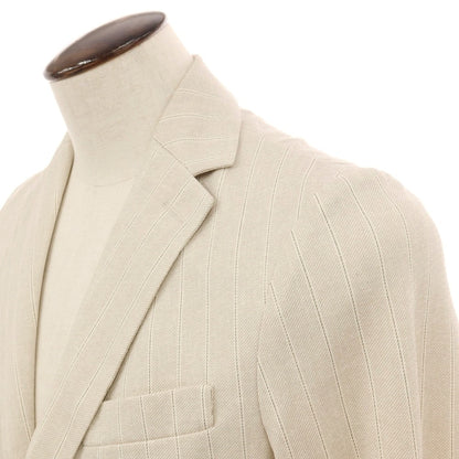 【新品アウトレット】チルコロ1901 CIRCOLO 1901 コットン ジャージー ストライプ プリント 2B カジュアルジャケット ベージュ【サイズ50】【 状態ランクN- 】【 メンズ 】