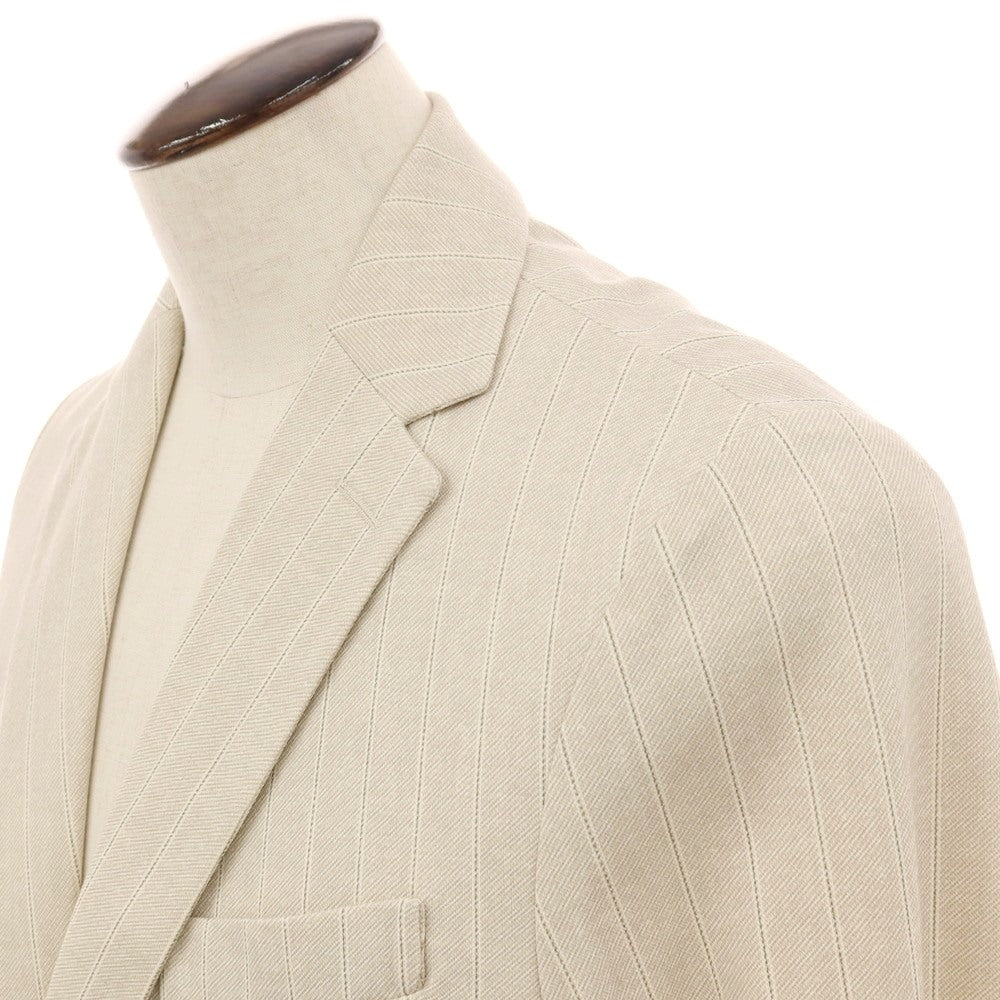 【新品】チルコロ1901 CIRCOLO 1901 コットン ジャージー ストライプ プリント 2B カジュアルジャケット ベージュ【サイズ54】【 状態ランクN 】【 メンズ 】