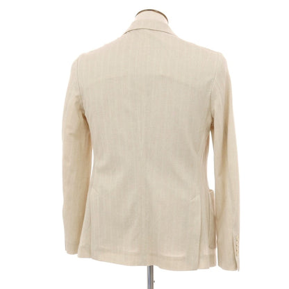 【新品】チルコロ1901 CIRCOLO 1901 コットン ジャージー ストライプ プリント 2B カジュアルジャケット ベージュ【サイズ54】【 状態ランクN 】【 メンズ 】