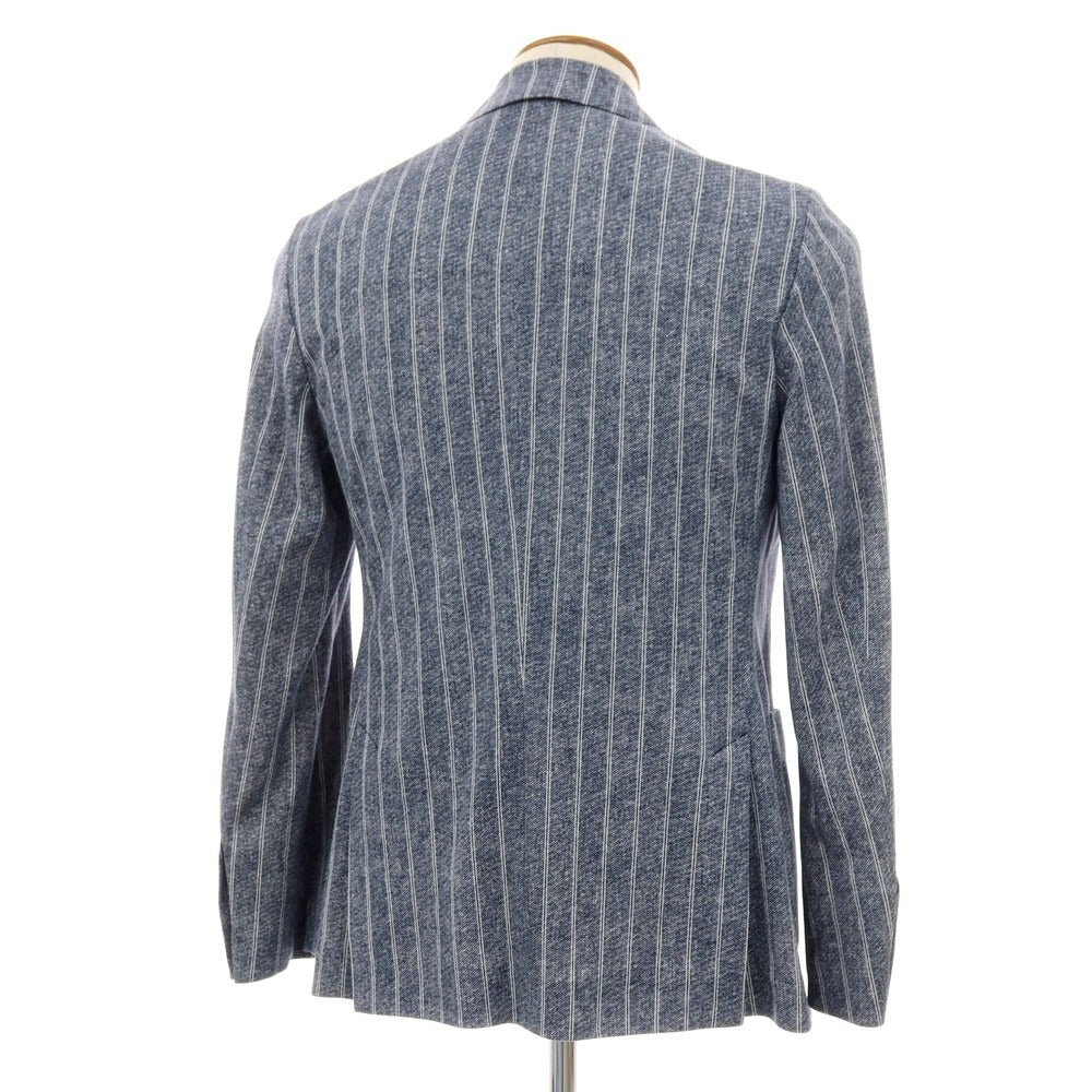 【新品】チルコロ1901 CIRCOLO 1901 コットン ジャージー ストライプ プリント 2B カジュアルジャケット ネイビー【サイズ48】【 状態ランクN 】【 メンズ 】