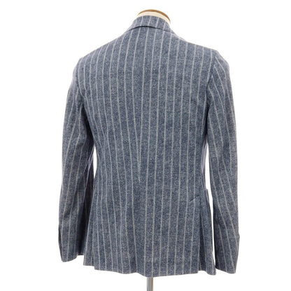 【新品】チルコロ1901 CIRCOLO 1901 コットン ジャージー ストライプ プリント 2B カジュアルジャケット ネイビー【サイズ48】【 状態ランクN 】【 メンズ 】