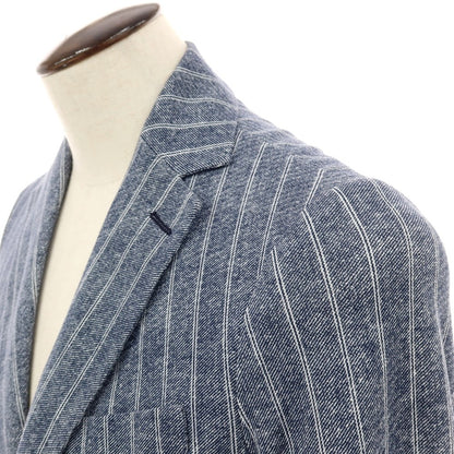 【新品】チルコロ1901 CIRCOLO 1901 コットン ジャージー ストライプ プリント 2B カジュアルジャケット ネイビー【サイズ50】【 状態ランクN 】【 メンズ 】