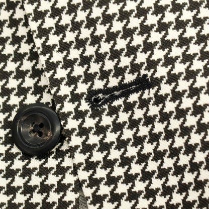 【新品】チルコロ1901 CIRCOLO 1901 コットン ジャージー ハウンドトゥース プリント 2B カジュアルジャケット ブラックxホワイト【サイズ48】【 状態ランクN 】【 メンズ 】