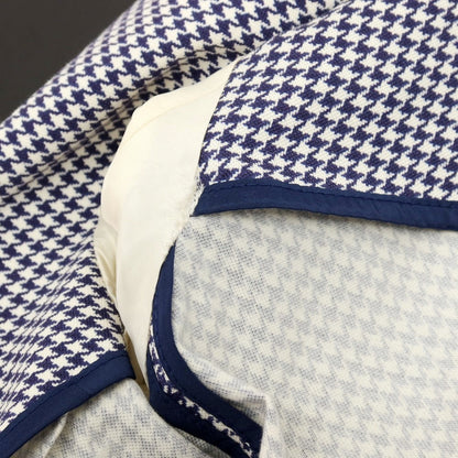 【新品アウトレット】チルコロ1901 CIRCOLO 1901 コットン ジャージー ハウンドトゥース プリント 2B カジュアルジャケット ネイビーxホワイト【サイズ48】【 状態ランクN- 】【 メンズ 】