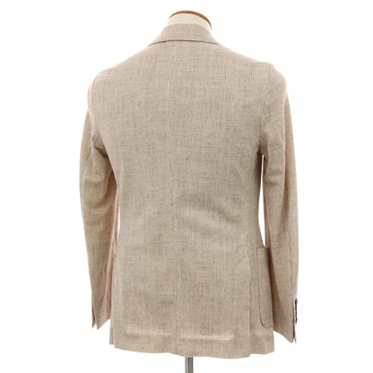 【新品】チルコロ1901 CIRCOLO 1901 コットン ジャージー ハウンドトゥース プリント 2B カジュアルジャケット ベージュxホワイト【サイズ46】【 状態ランクN 】【 メンズ 】