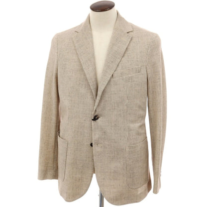 【新品】チルコロ1901 CIRCOLO 1901 コットン ジャージー ハウンドトゥース プリント 2B カジュアルジャケット ベージュxホワイト【サイズ54】【 状態ランクN 】【 メンズ 】