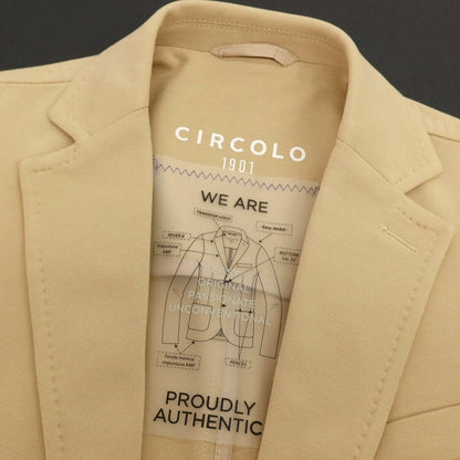 【新品】チルコロ1901 CIRCOLO 1901 コットン ジャージー 2B カジュアルジャケット ベージュ【サイズ46】【 状態ランクN 】【 メンズ 】