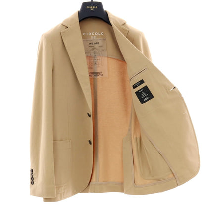 【新品】チルコロ1901 CIRCOLO 1901 コットン ジャージー 2B カジュアルジャケット ベージュ【サイズ50】【 状態ランクN 】【 メンズ 】