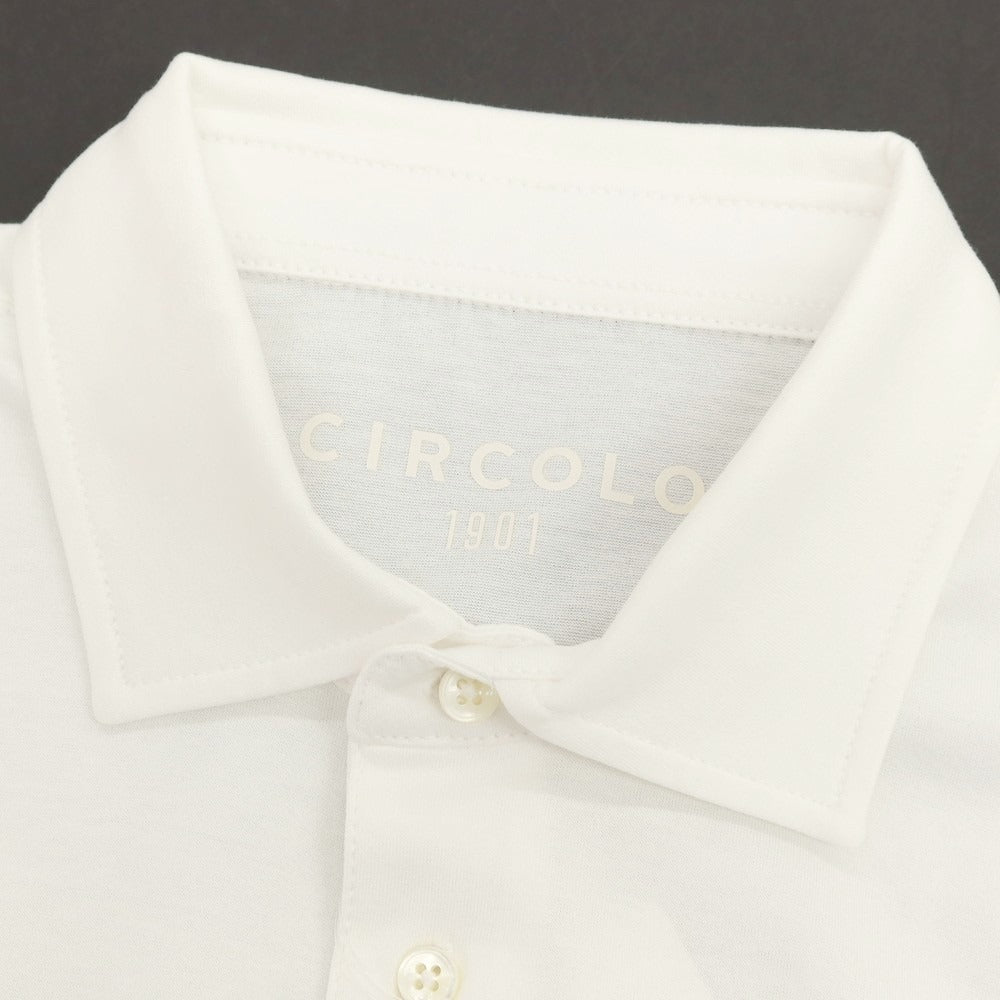 【新品】チルコロ1901 CIRCOLO 1901 コットン 半袖ポロシャツ ホワイト【サイズXXXL】【 状態ランクN 】【 メンズ 】[DPD]