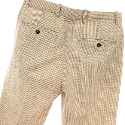 【新品】チルコロ1901 CIRCOLO 1901 コットン ジャージー ハウンドトゥース プリント カジュアルスラックスパンツ ベージュxホワイト【サイズ46】【 状態ランクN 】【 メンズ 】