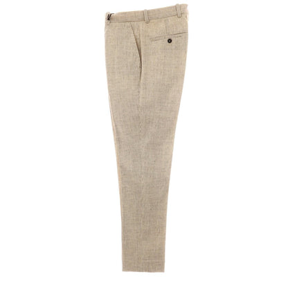 【新品】チルコロ1901 CIRCOLO 1901 コットン ジャージー ハウンドトゥース プリント カジュアルスラックスパンツ ベージュxホワイト【サイズ46】【 状態ランクN 】【 メンズ 】