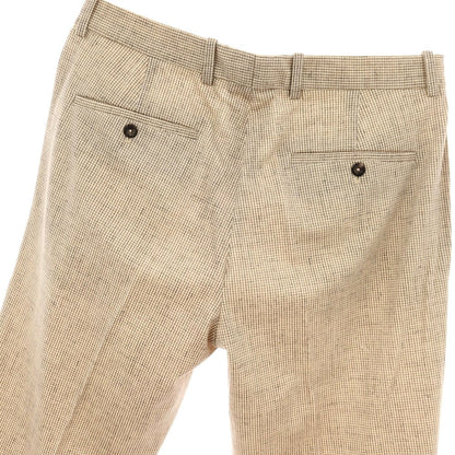 【新品】チルコロ1901 CIRCOLO 1901 コットン ジャージー ハウンドトゥース プリント カジュアルスラックスパンツ ベージュxホワイト【サイズ50】【 状態ランクN 】【 メンズ 】