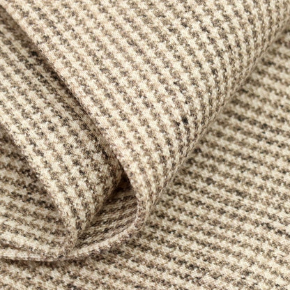 【新品】チルコロ1901 CIRCOLO 1901 コットン ジャージー ハウンドトゥース プリント カジュアルスラックスパンツ ベージュxホワイト【サイズ50】【 状態ランクN 】【 メンズ 】