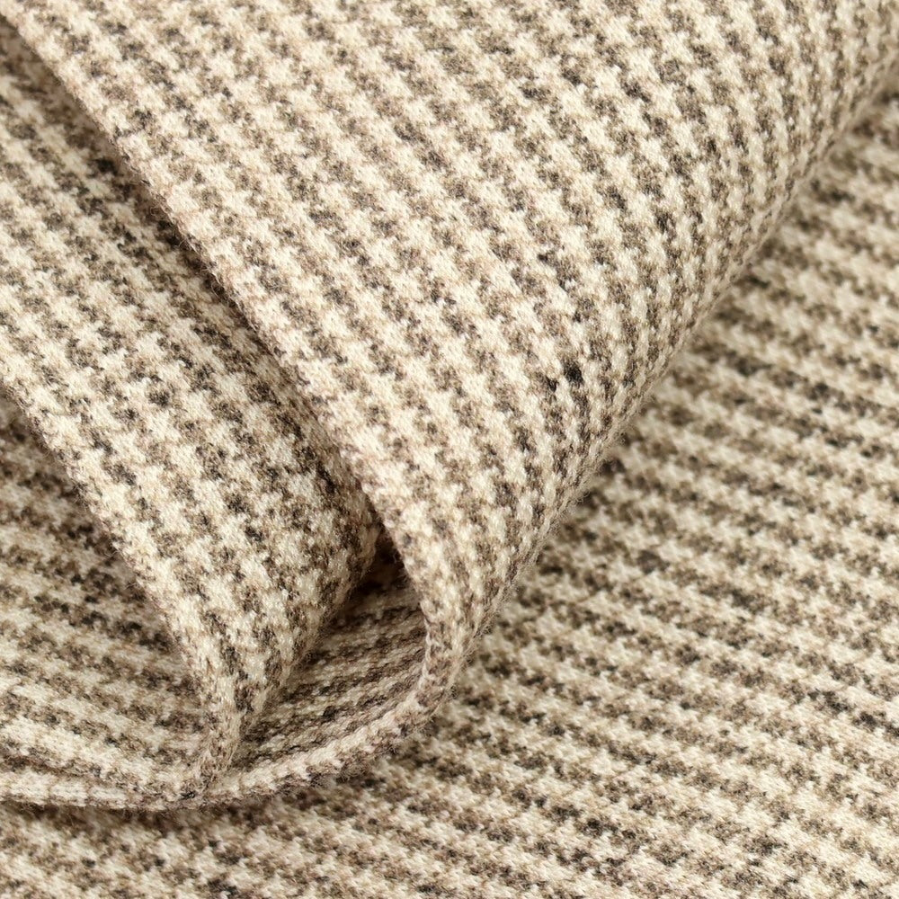 【新品】チルコロ1901 CIRCOLO 1901 コットン ジャージー ハウンドトゥース プリント カジュアルスラックスパンツ ベージュxホワイト【サイズ52】【 状態ランクN 】【 メンズ 】