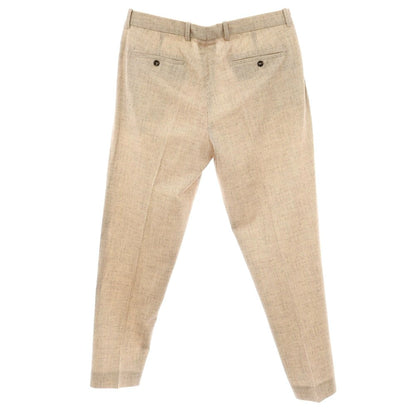 【新品】チルコロ1901 CIRCOLO 1901 コットン ジャージー ハウンドトゥース プリント カジュアルスラックスパンツ ベージュxホワイト【サイズ54】【 状態ランクN 】【 メンズ 】