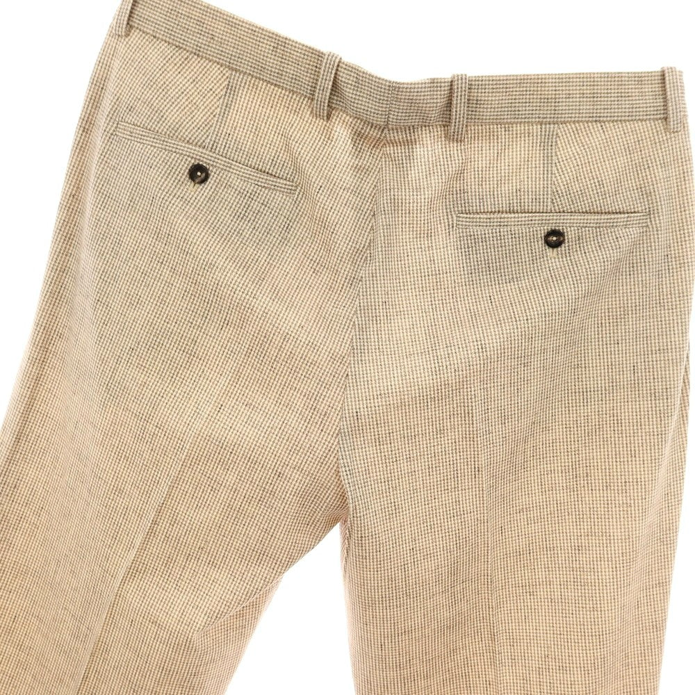 【新品】チルコロ1901 CIRCOLO 1901 コットン ジャージー ハウンドトゥース プリント カジュアルスラックスパンツ ベージュxホワイト【サイズ54】【 状態ランクN 】【 メンズ 】