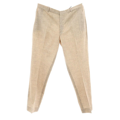 【新品】チルコロ1901 CIRCOLO 1901 コットン ジャージー ハウンドトゥース プリント カジュアルスラックスパンツ ベージュxホワイト【サイズ56】【 状態ランクN 】【 メンズ 】