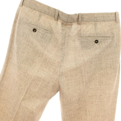 【新品】チルコロ1901 CIRCOLO 1901 コットン ジャージー ハウンドトゥース プリント カジュアルスラックスパンツ ベージュxホワイト【サイズ56】【 状態ランクN 】【 メンズ 】