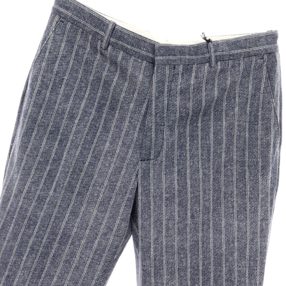 【新品】チルコロ1901 CIRCOLO 1901 コットン ジャージー ストライプ プリント カジュアルスラックスパンツ ネイビーxホワイト【サイズ48】【 状態ランクN 】【 メンズ 】