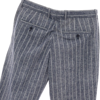 【新品】チルコロ1901 CIRCOLO 1901 コットン ジャージー ストライプ プリント カジュアルスラックスパンツ ネイビーxホワイト【サイズ48】【 状態ランクN 】【 メンズ 】