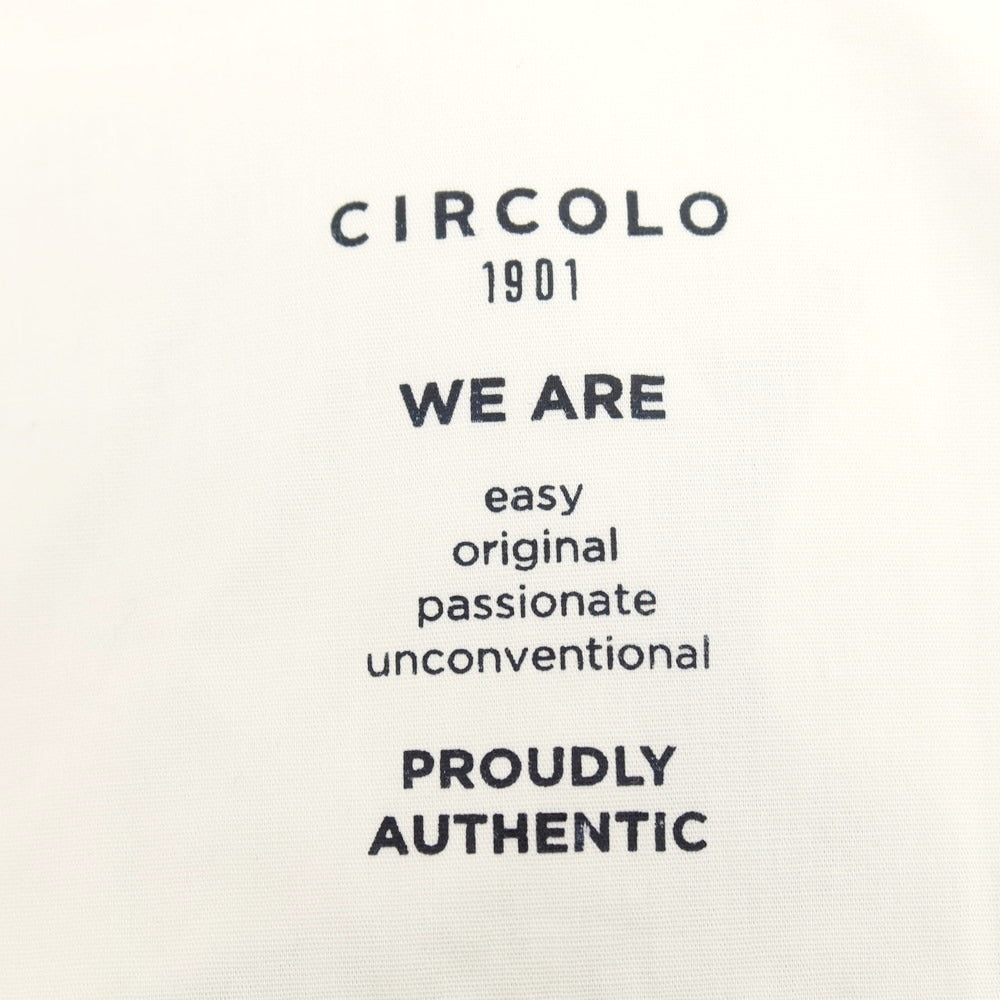 【新品】チルコロ1901 CIRCOLO 1901 コットン ジャージー ストライプ プリント カジュアルスラックスパンツ ネイビーxホワイト【サイズ48】【 状態ランクN 】【 メンズ 】