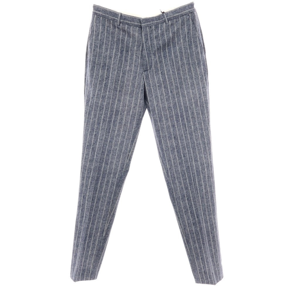 【新品】チルコロ1901 CIRCOLO 1901 コットン ジャージー ストライプ プリント カジュアルスラックスパンツ ネイビーxホワイト【サイズ48】【 状態ランクN 】【 メンズ 】