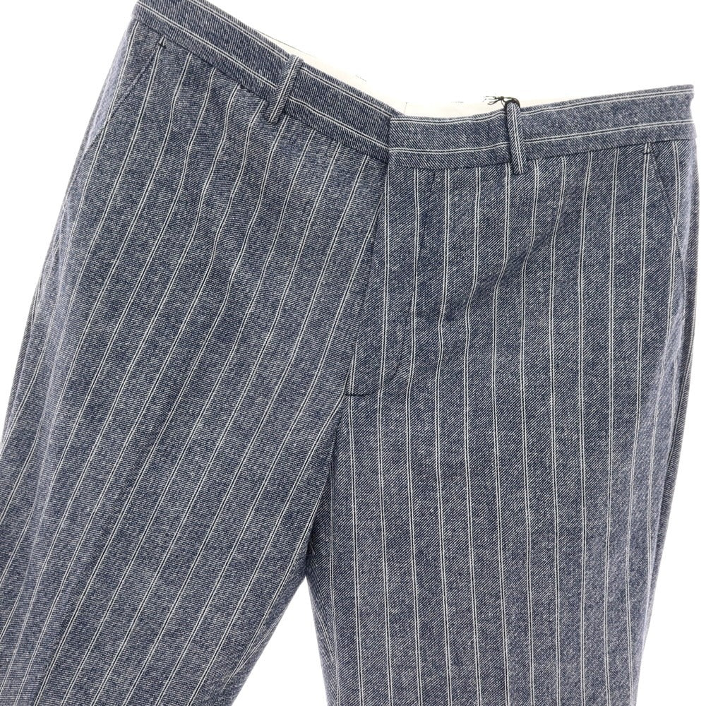【新品】チルコロ1901 CIRCOLO 1901 コットン ジャージー ストライプ プリント カジュアルスラックスパンツ ネイビーxホワイト【サイズ50】【 状態ランクN 】【 メンズ 】