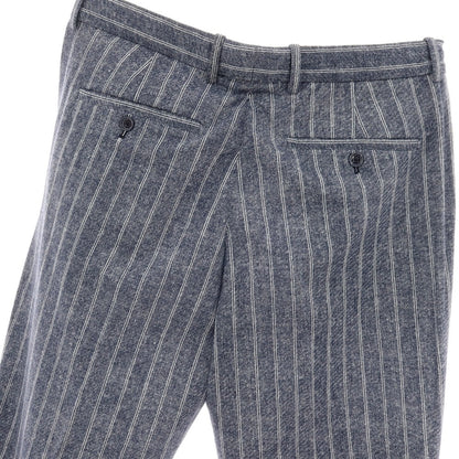 【新品】チルコロ1901 CIRCOLO 1901 コットン ジャージー ストライプ プリント カジュアルスラックスパンツ ネイビーxホワイト【サイズ50】【 状態ランクN 】【 メンズ 】